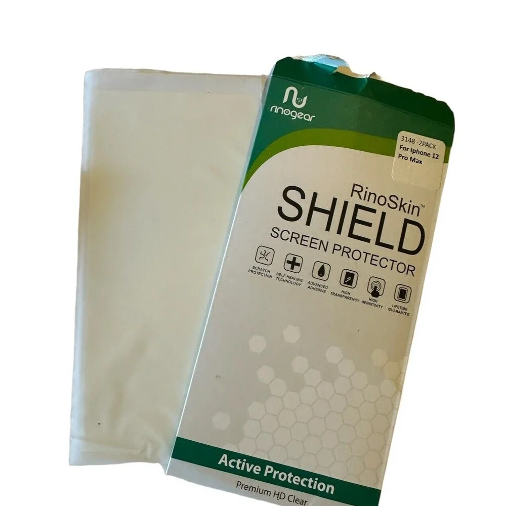 RinoGear & Power Theory Screen Protectors for Iphone 12 Pro Max 2 Protectors